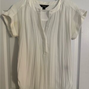 Simply Vera Vera Wang White Pleated Blouse